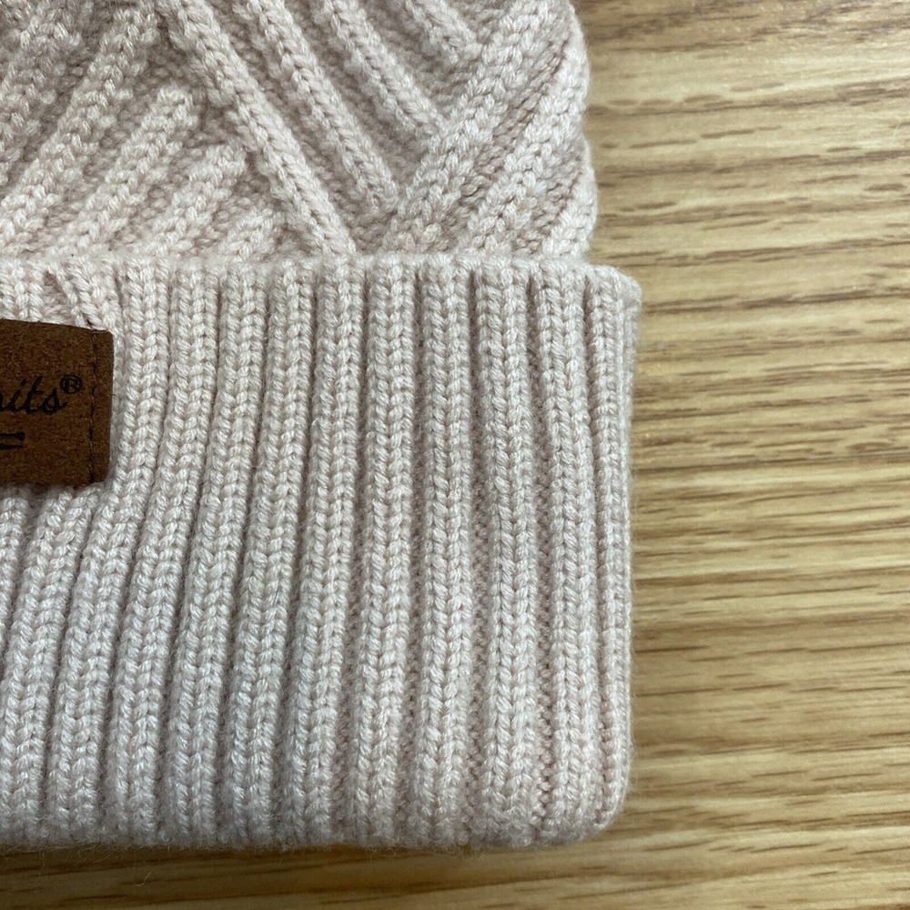 Britt’s Knits Pink Super Poof Pom Hat Beanie‎ OS Nwt Kids - Picture 5 of 8